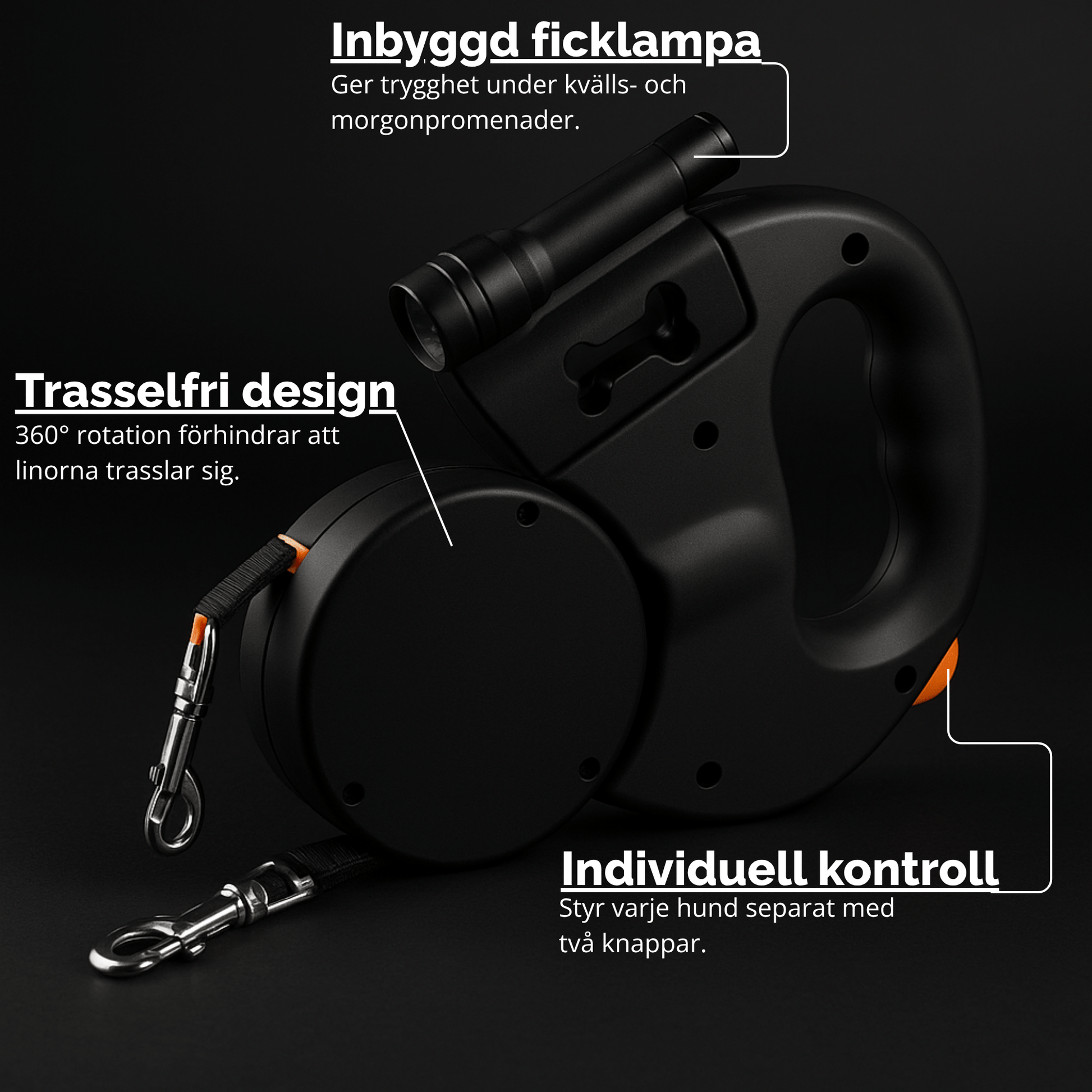 Dubbelkoppel – trasselfritt promenera två hundar | Köp hos SoftTass